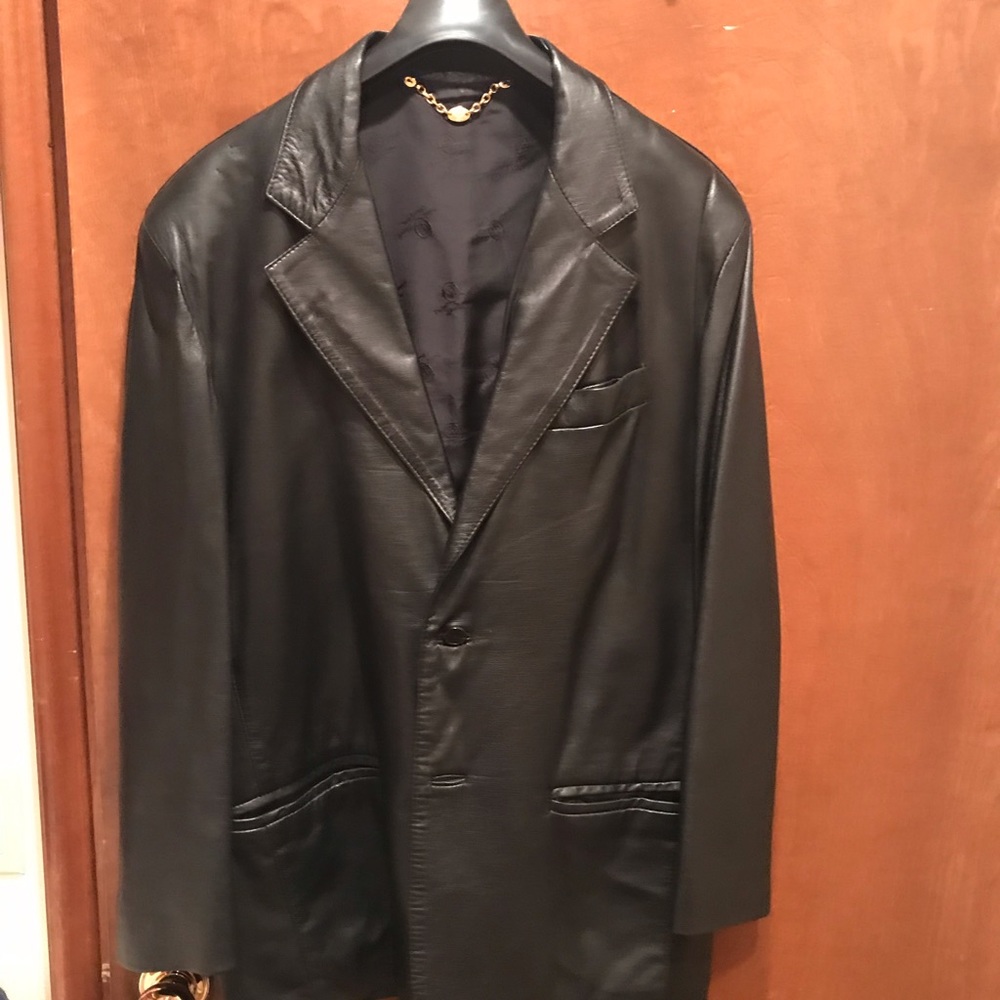Italian leather blazer jacket Point Carrie 52